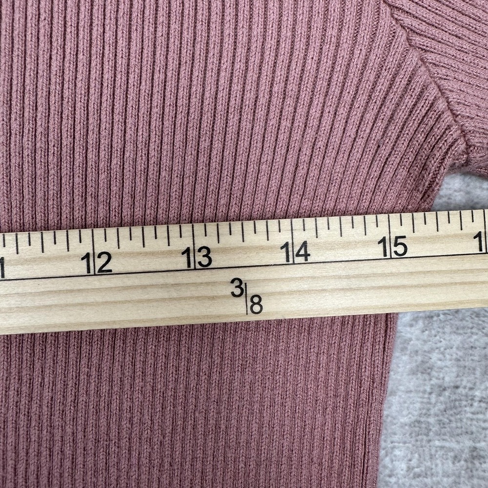 Faherty Shirt Womens Large Mauve Henley Long Sleeve Cashmere Blend WYC0006-MVE - Picture 7 of 8